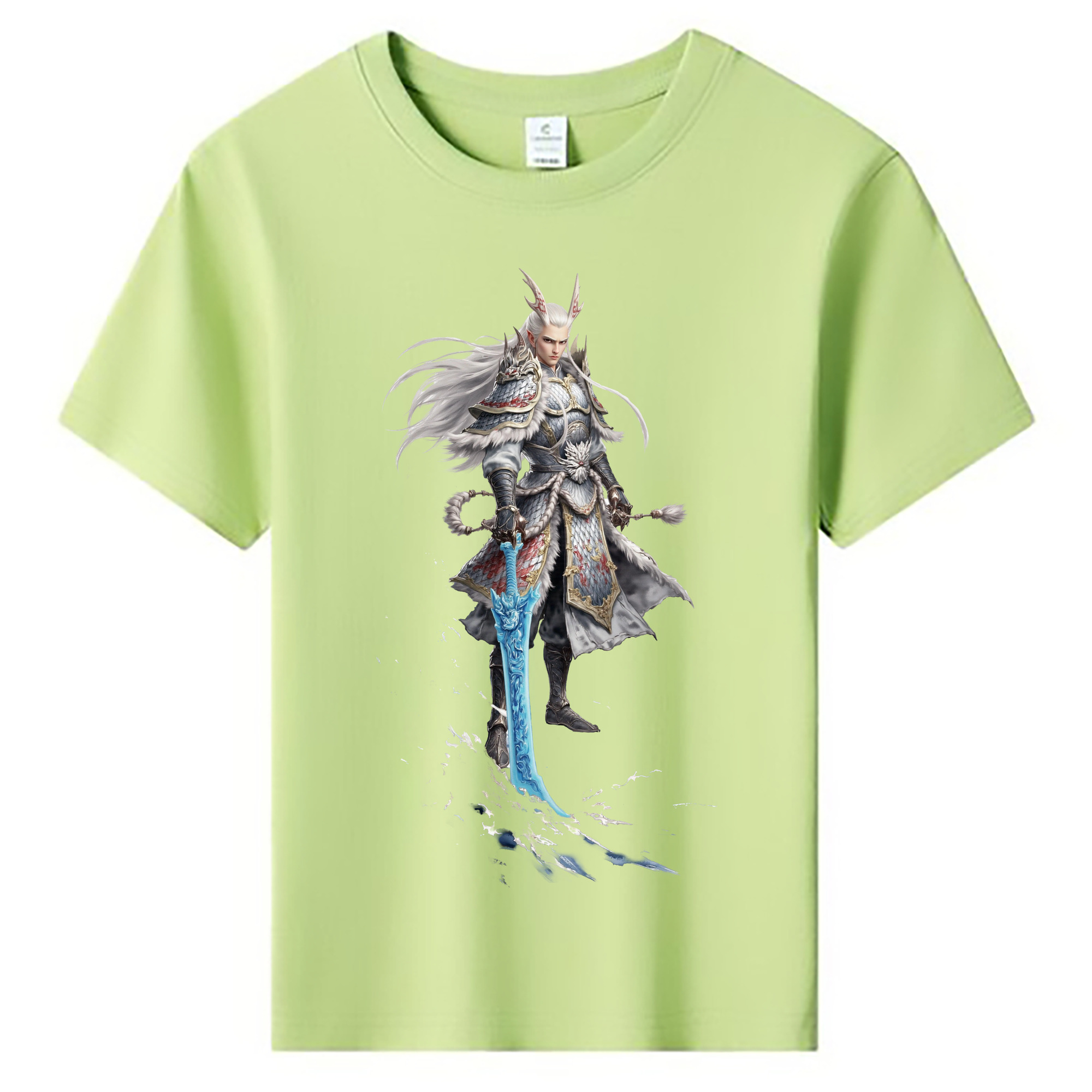 （画像用） Ne Zha 2 ナタ 魔童の大暴れ 綿100％キッズTシャツ（フロントプリント）